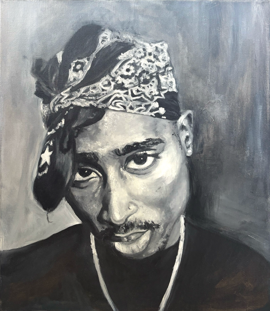 Tupac painting, 2022. 50x60 cm