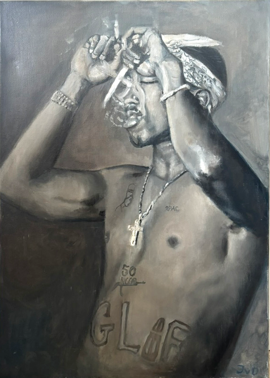 Tupac painting, 2021. 50x70 cm